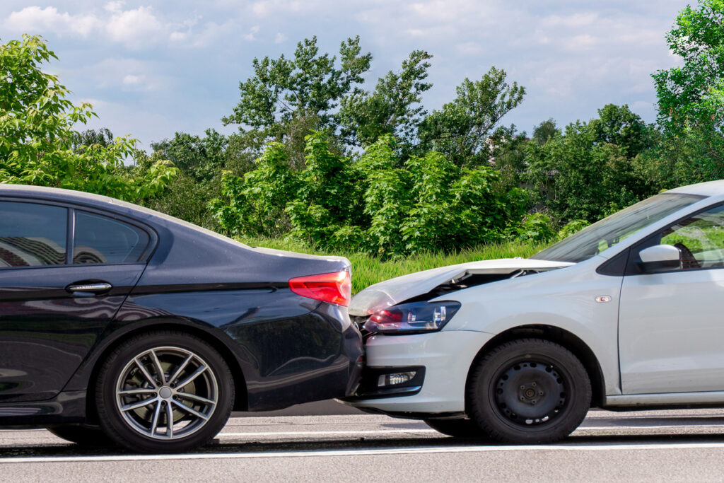 lawyer for minor car accident, two cars in fender bender